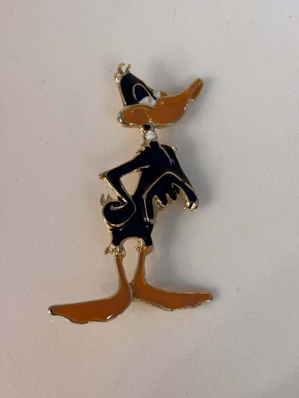 Vintage 1993 Warner Bros Daffy Duck Enamel Brooch by Starline